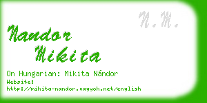 nandor mikita business card